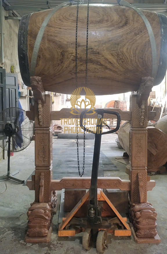 trống chùa gỗ gõ đỏ