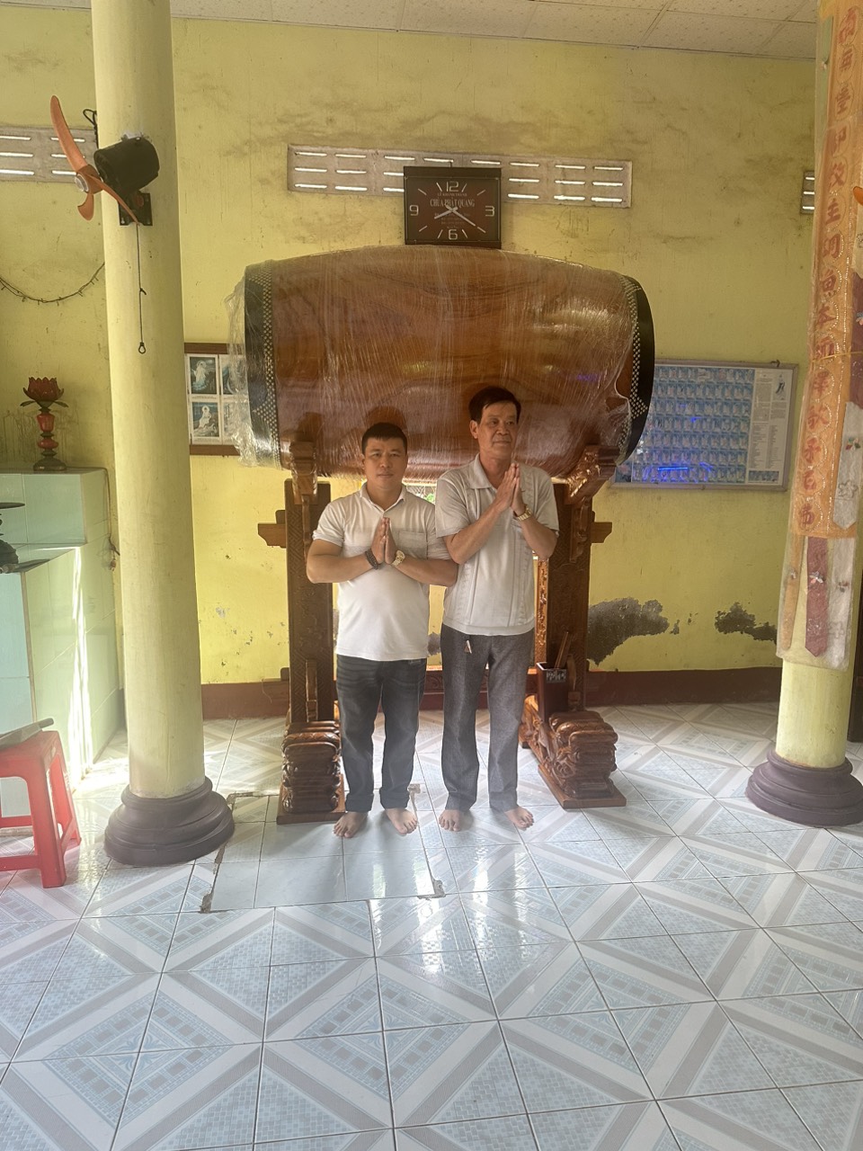 Trống bát nhã gỗ gõ đỏ