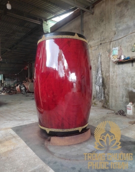 Trống Bát Nhã Gỗ Gõ Đỏ Đường Kính 70x140