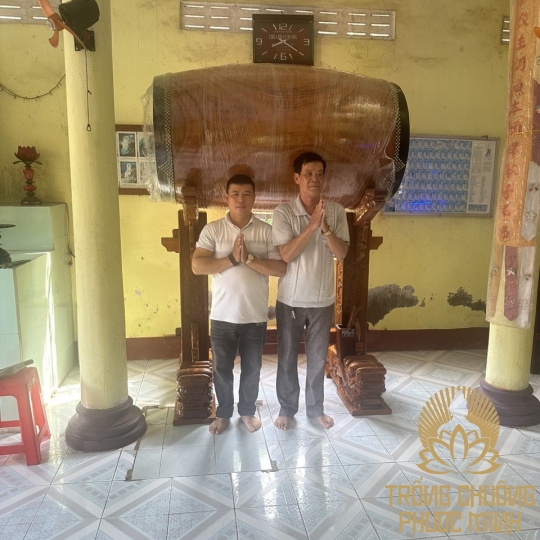 Trống Bát Nhã Đường Kính 80x160 Gỗ Gõ Đỏ