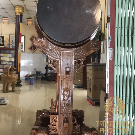 Trống bát nhã chạm trỗ thân trống 70x140cm