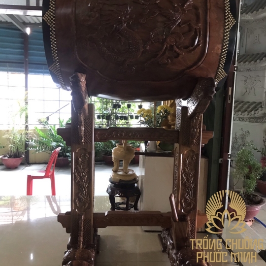 Trống bát nhã chạm trỗ thân trống 70x140cm