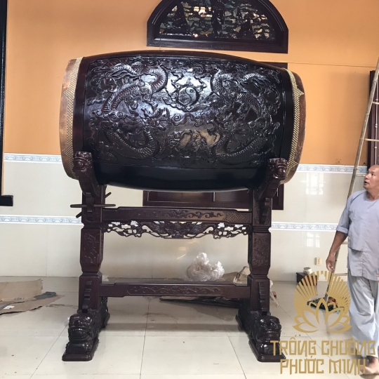 Trống bát nhã gỗ căm se cao cấp 