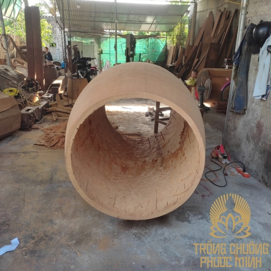 Trống chùa gỗ đỏ 